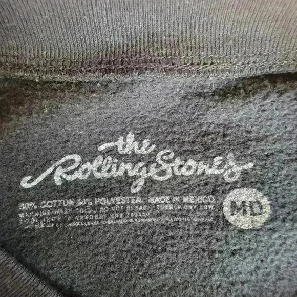 Rolling Stones Official Logo Black Sweatshirt / Size Medium - Picture 4 of 4